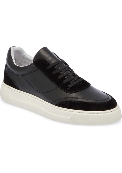 Siyah Hakiki Deri Erkek Sneaker - E24I1AY56602-W19 indirimleri