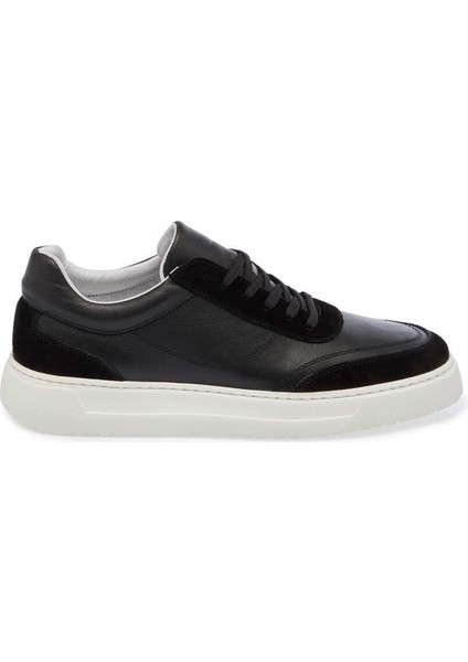 Siyah Hakiki Deri Erkek Sneaker - E24I1AY56602-W19
