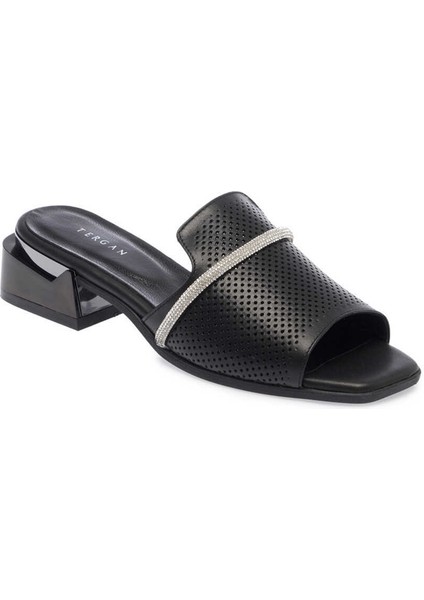 Siyah Hakiki Deri Kadın Terlik - K24Y1TR67110-A23 indirimleri