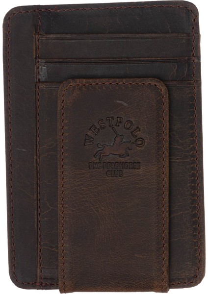 Hakiki Eskitme Deri Mıknatıslı Unisex Kartlık - G6 Kahverengi fiyatları