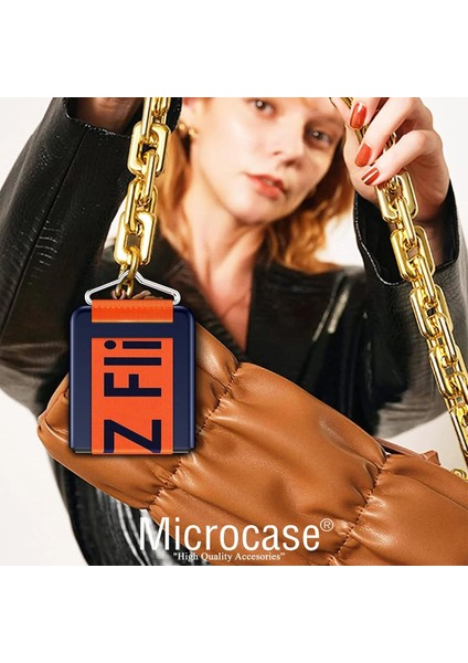 Samsung Galaxy Z Flip 7 Fe/ Z Flip 6 Parmak Tutuculu Kayış Askılı Plastik Kılıf - AL3007