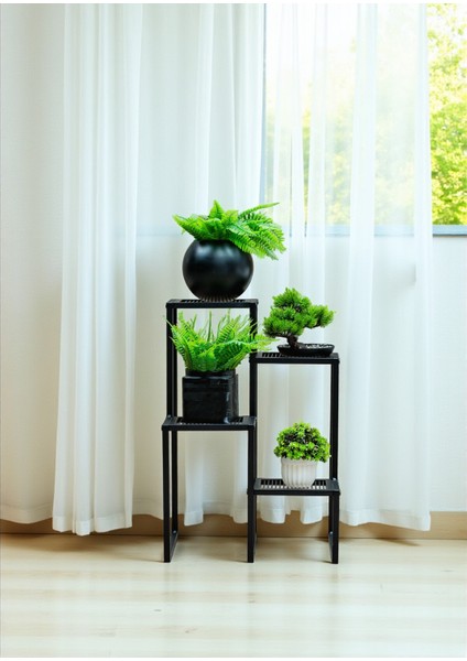 Dekoratif Metal 4 Raflı Saksılık Katlı Dikey Saksı Standı Çiçeklik Bahçe ve Balkon Dekoru Garden modelleri