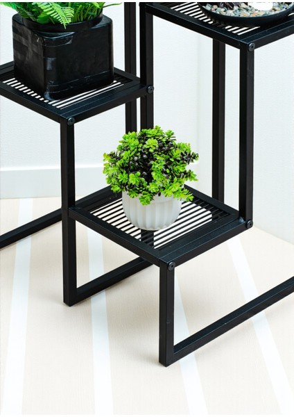 Dekoratif Metal 4 Raflı Saksılık Katlı Dikey Saksı Standı Çiçeklik Bahçe ve Balkon Dekoru Garden fırsatları