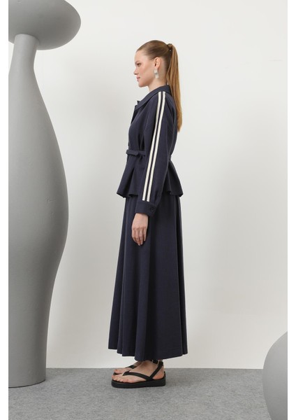 Kadın Beli Kemerli Etekli Takım - 14314TKS - Brown modelleri