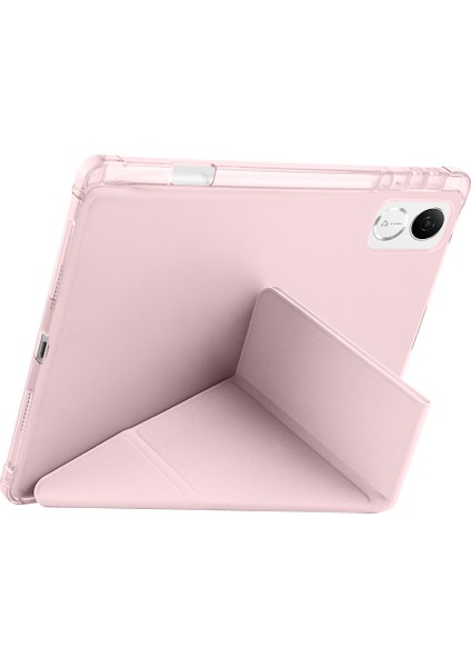 Honor Pad V9 Uyumlu Kılıf Üçe Katlanan Kalem Bölmeli Standlı Tablet Kılıfı Uyandırma Özellikli modelleri