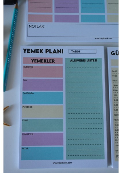 Gökkuşağı Yemek Planlayıcı 40 Sayfa 110 gr Üstten Yırtmalı fiyatları