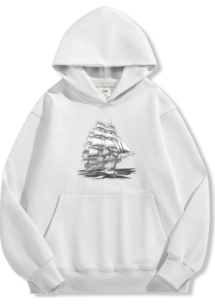 Unisex Sweatshirt Oversize Hoodie Vintage Sailship fırsatları
