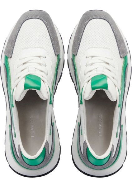 Yeşil Deri-Tekstil Kadın Sneaker - K24I1AY67111-Q5Z