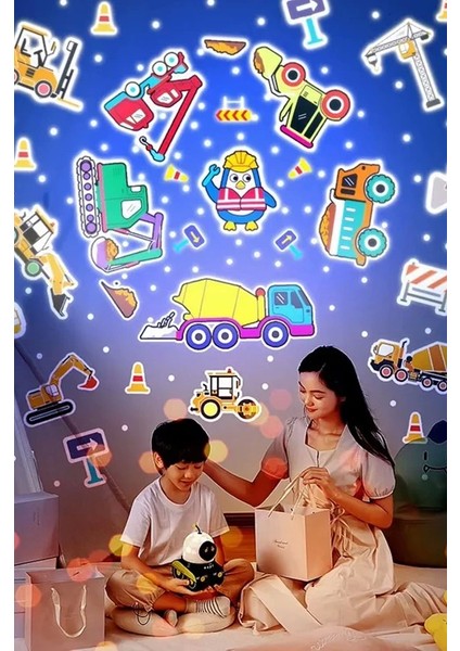 Robot Projeksiyon Gece Lambası Hoparlörlü Şarjlı Yıldızlı Gökyüzü Temalı LED Projeksiyon Lambası - Lisinya fiyatları