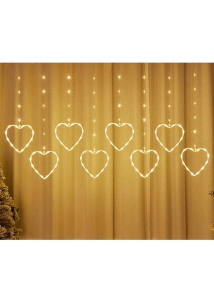 Kalpli Perde LED Işıklar, Sevgililer Günü Romantik LED Aydınlatma - Lisinya