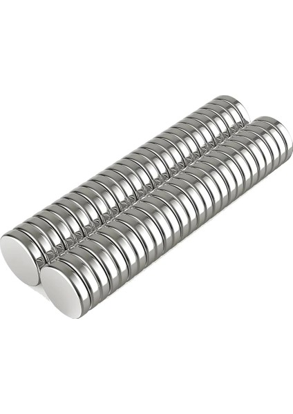 10 Adet 10X2MM Yuvarlak Neodyum Mıknatıs Güçlü Magnet Nikel Kaplamalı ( Lisinya )