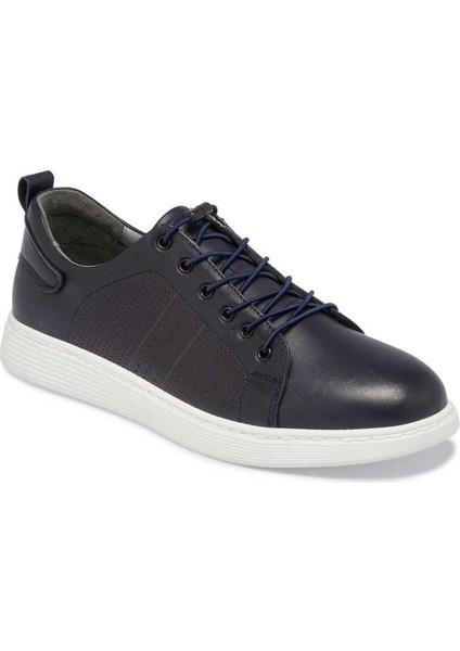 Lacivert Hakiki Deri Erkek Sneaker - E24I1AY56608-A31 indirimleri