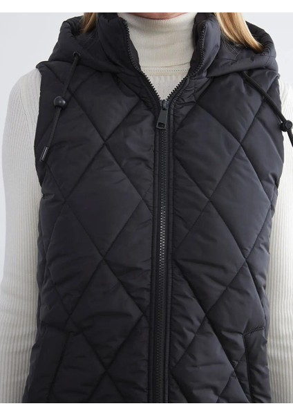 Kapüşonlu Kapitone Kadın Şişme Yelek (W5) fırsatları