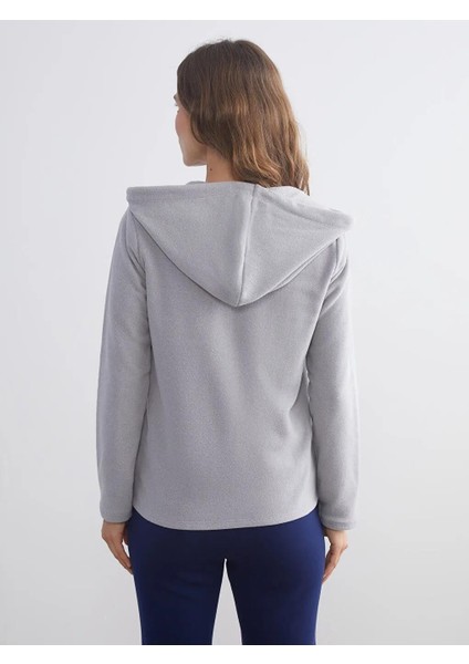 Kapüşonlu Polar Kadın Fermuarlı Sweatshirt (W5) fırsatları