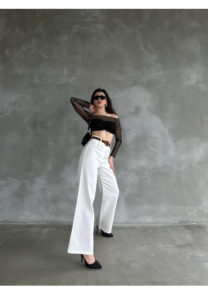 Beli Kemerli Keten Pantolon indirimleri