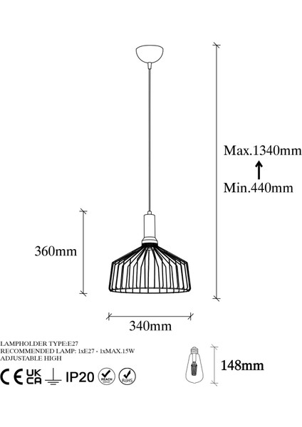 Dear Tekli Tel Sarkıt Avize Parlak Gold, Modern Dekoratif Metal Lamba DEAR-11201 indirimleri