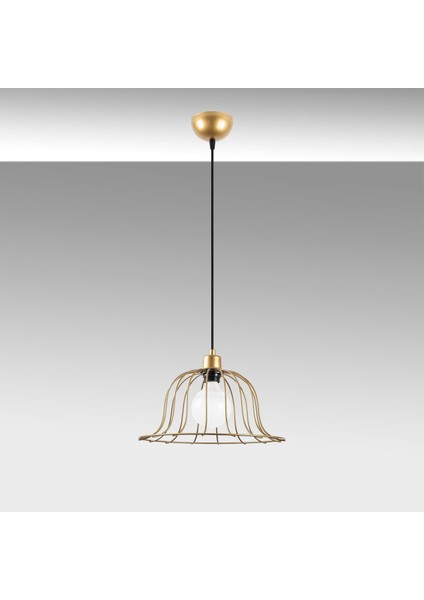 Boey Tekli Tel Sarkıt Avize Parlak Gold, Modern Dekoratif Metal Lamba BOEY-11391 fırsatları