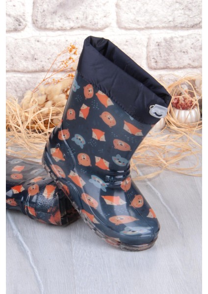 7061 Yogi Figürlü Içi Peluşlu Su Geçirmez Erkek Çocuk Kar Yağmur Çizmesi indirimleri