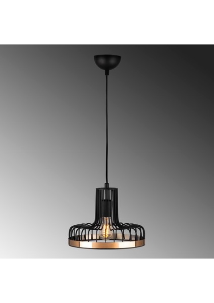 Beyso Tekli Tel Sarkıt Avize Siyah, Modern Dekoratif Metal Lamba BEYSOR-MR-773 fırsatları