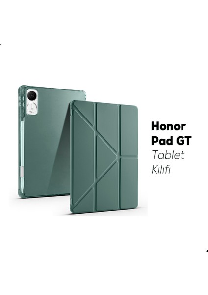 Honor Pad Gt Uyumlu Kılıf Üçe Katlanan Kalem Bölmeli Standlı Tablet Kılıfı Uyandırma Özellikli