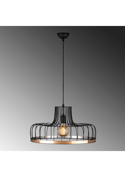 Beyso Tekli Tel Sarkıt Avize Siyah, Modern Dekoratif Metal Lamba BEYSOR-MR-769 modelleri