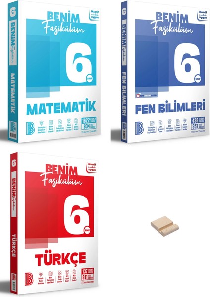 6. Sınıf Benim Fasikülüm Matematik Fen Bilimleri ve Türkçe 3lü Set + Telefon Standı