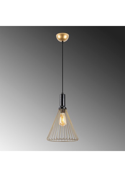 Dear Tekli Tel Sarkıt Avize Parlak Gold, Modern Dekoratif Metal Lamba DEAR-11211 indirimleri
