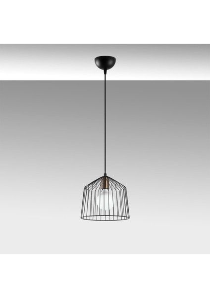 Cat Tekli Tel Sarkıt Avize Siyah, Modern Dekoratif Metal Lamba CAT-12045 modelleri
