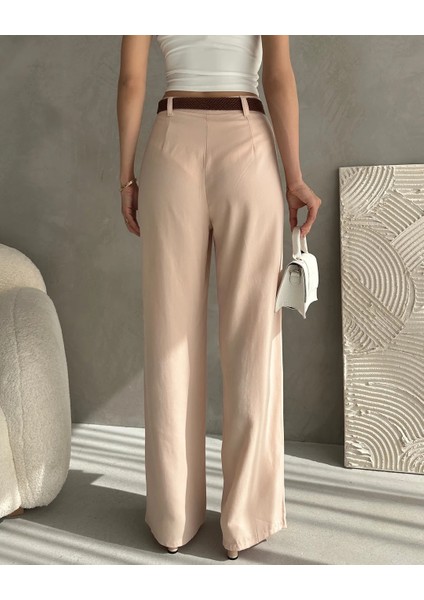 Beli Kemerli Keten Pantolon fırsatları