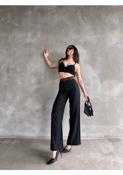 Beli Kemerli Keten Pantolon modelleri