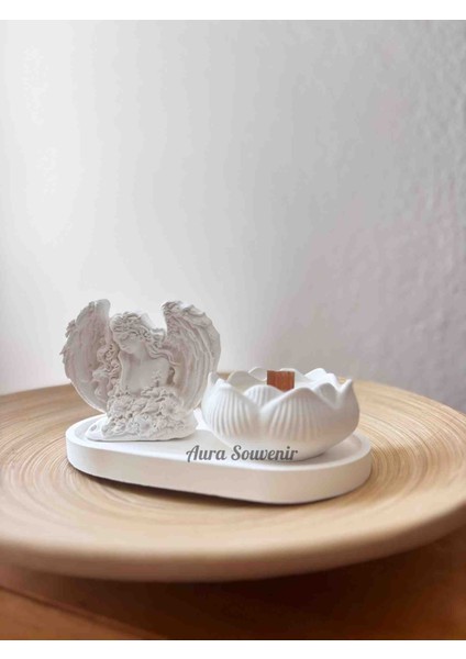 Melek ve Amber Kokulu Lotus Soya Mum Dekoratif Set fiyatları