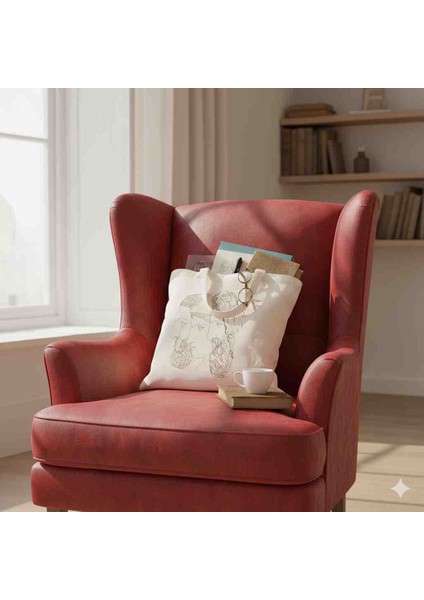 El Boyaması Mitolojik Bez Çanta – Zeus Athena Poseidon Tasarımlı Kanvas Tote Bag | Antik Yunan Sanatı Temalı El Yapımı Çanta fırsatları