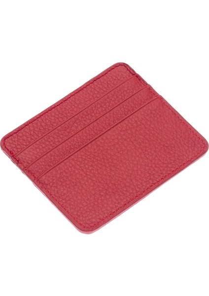 Unisex Süper Slim Para Bölmeli Hakiki Deri Ince Kartlık Cüzdan 6 Bölmeli - Gül Kurusu fırsatları