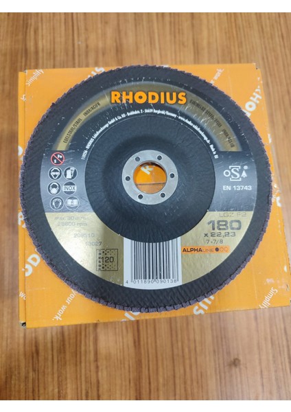 Zımpara 180 Lik 120 Kum Zirkonyum Inox