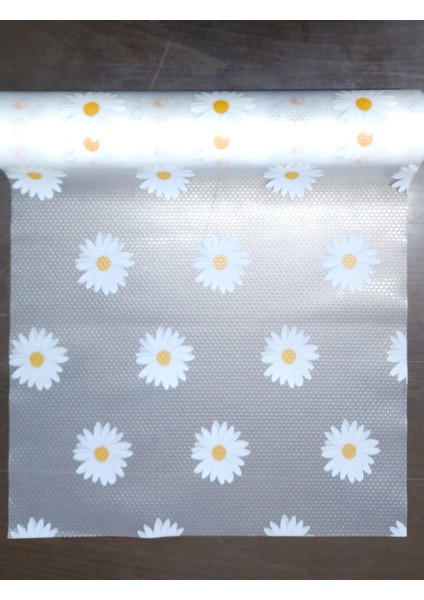 10 Metre x 45 cm Buz Dolabı Desenli Şeffaf Dolap Içi, Çekmece Raf Örtüsü Kaydırmaz