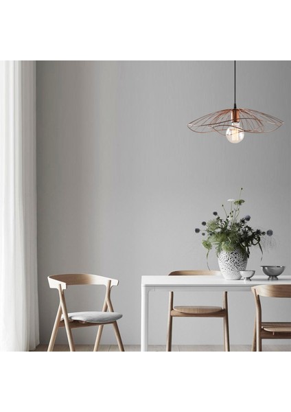 Mantar Tekli Tel Sarkıt Avize Mat Bakır, Sarkıt Lamba Aydınlatma MANTAR-6501 fiyatları