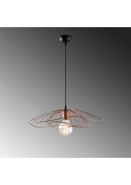 Mantar Tekli Tel Sarkıt Avize Mat Bakır, Sarkıt Lamba Aydınlatma MANTAR-6501 indirimleri