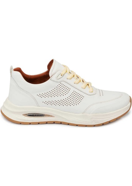 Beyaz Hakiki Deri Erkek Sneaker - E24I1AY56618-A26