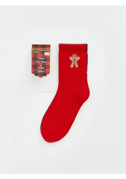 Yılbaşı Temalı Kadın Soket Çorap 3'lü (W5)