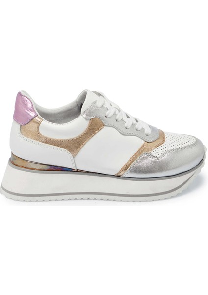 Beyaz Hakiki Deri Kadın Sneaker - K24I1AY67119-Q0S