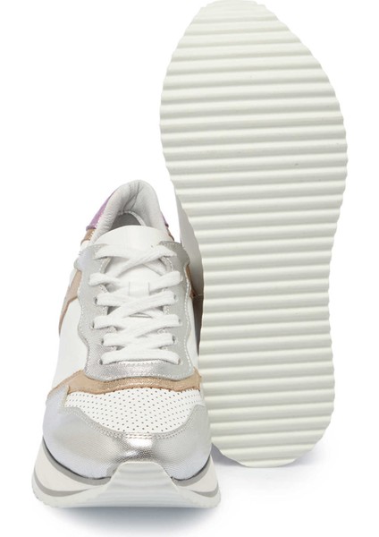 Beyaz Hakiki Deri Kadın Sneaker - K24I1AY67119-Q0S