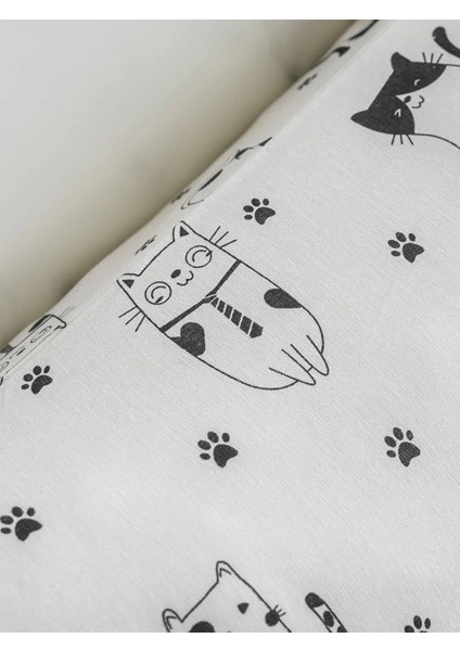 Kedi Baskılı Tek Kişilik Nevresim Seti (W5) fırsatları