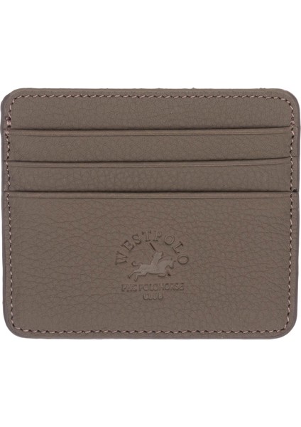 Unisex Süper Slim Para Bölmeli Hakiki Deri Ince Kartlık Cüzdan 6 Bölmeli - Kum modelleri