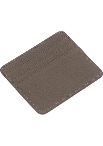 Unisex Süper Slim Para Bölmeli Hakiki Deri Ince Kartlık Cüzdan 6 Bölmeli - Kum fırsatları