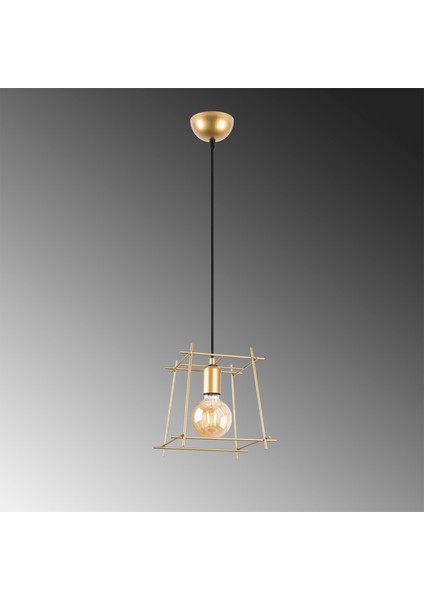 Coman Tekli Tel Sarkıt Avize Parlak Gold, Modern Dekoratif Metal Lamba COMAN-11271 fırsatları