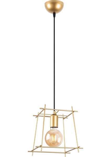 Coman Tekli Tel Sarkıt Avize Parlak Gold, Modern Dekoratif Metal Lamba COMAN-11271 indirimleri
