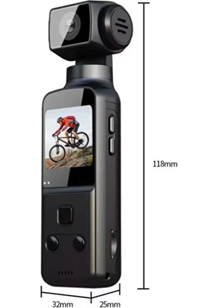 4K Ultra Hd 270° Döndürülebilir Su Geçirmez Wifi Vlog Spor ve Aksiyon Kamerası fiyatları