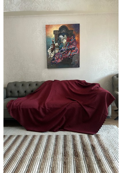 Kadife Şönil Koltuk Örtüsü, Kaymaz Kanepe Örtüsü, Koltuk Şalı (180 x 220CM)