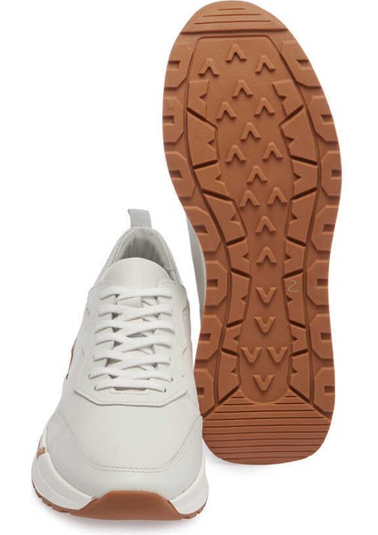 Beyaz Hakiki Deri Erkek Sneaker - E24I1AY56619-A26