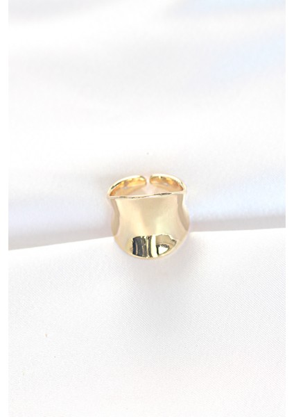 Gold Renk Ayarlanabilir Kavisli Ayna Yüzük - Lisinya fiyatları